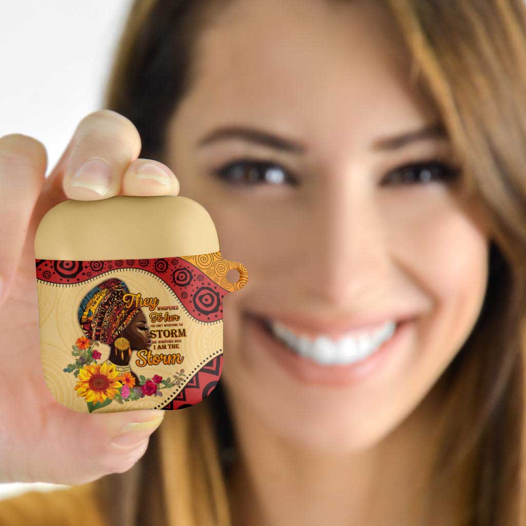 Black History Month AirPods Case African Woman Afro I Am The Storm - Wonder Print Shop