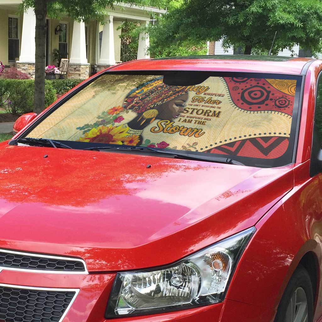 Black History Month Auto Sun Shade African Woman Afro I Am The Storm - Wonder Print Shop