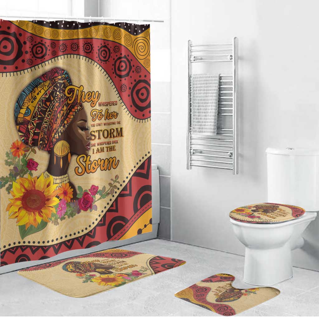 Black History Month Bathroom Set African Woman Afro I Am The Storm - Wonder Print Shop