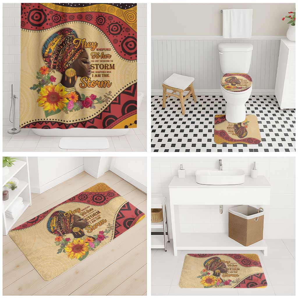 Black History Month Bathroom Set African Woman Afro I Am The Storm - Wonder Print Shop