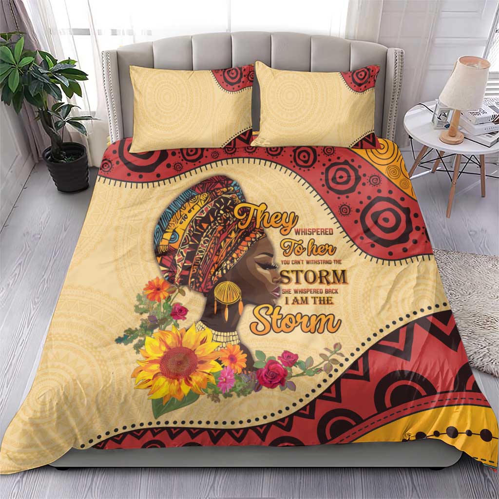 Black History Month Bedding Set African Woman Afro I Am The Storm - Wonder Print Shop