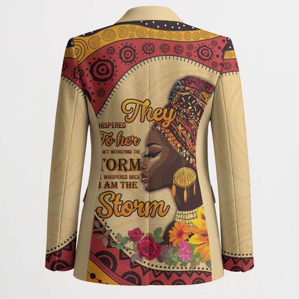 Black History Month Blazer African Woman Afro I Am The Storm - Wonder Print Shop