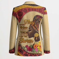 Black History Month Blazer African Woman Afro I Am The Storm - Wonder Print Shop