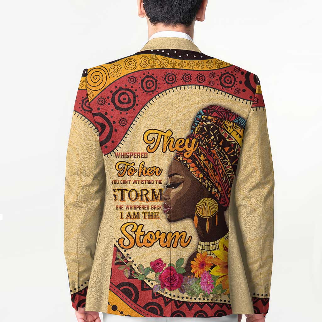Black History Month Blazer African Woman Afro I Am The Storm - Wonder Print Shop
