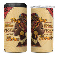 Black History Month 4 in 1 Can Cooler Tumbler African Woman Afro I Am The Storm - Wonder Print Shop