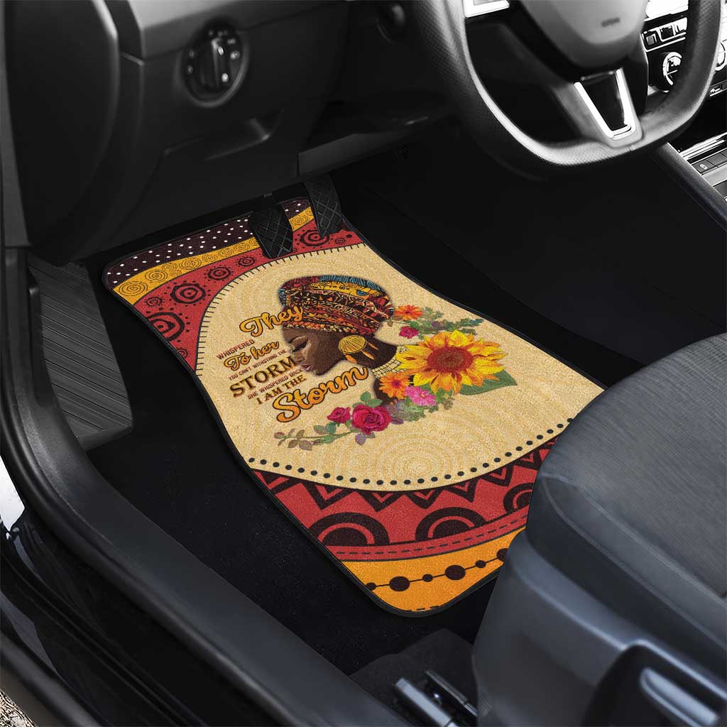 Black History Month Car Mats African Woman Afro I Am The Storm - Wonder Print Shop