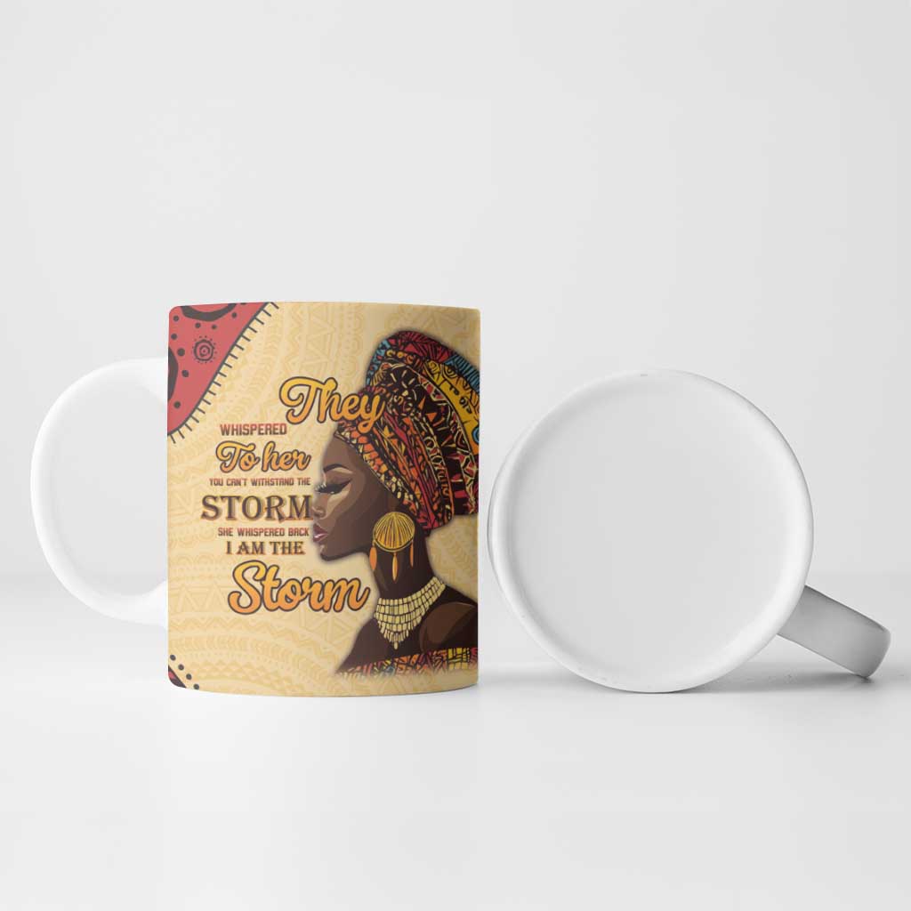 Black History Month Ceramic Mug African Woman Afro I Am The Storm - Wonder Print Shop