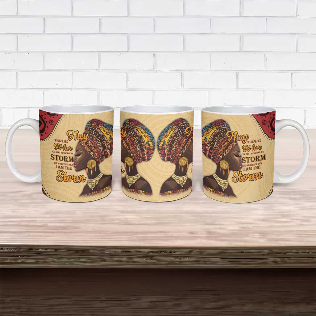 Black History Month Ceramic Mug African Woman Afro I Am The Storm - Wonder Print Shop