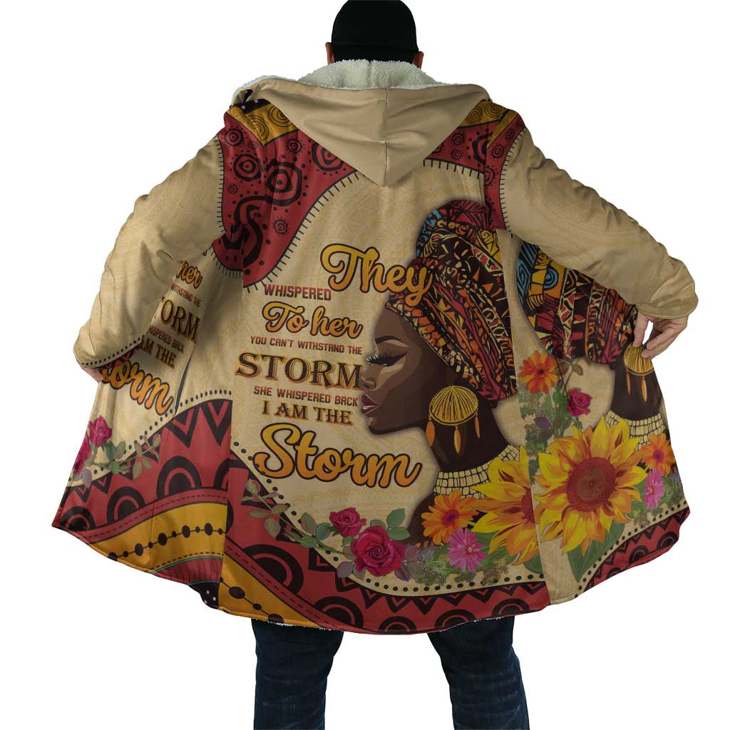 Black History Month Cloak African Woman Afro I Am The Storm - Wonder Print Shop