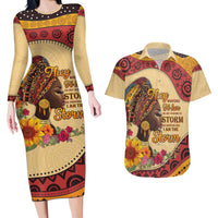 Black History Month Couples Matching Long Sleeve Bodycon Dress and Hawaiian Shirt African Woman Afro I Am The Storm - Wonder Print Shop