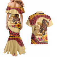 Black History Month Couples Matching Mermaid Dress and Hawaiian Shirt African Woman Afro I Am The Storm - Wonder Print Shop
