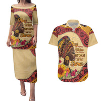 Black History Month Couples Matching Puletasi and Hawaiian Shirt African Woman Afro I Am The Storm - Wonder Print Shop