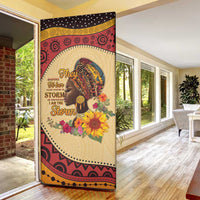 Black History Month Door Cover African Woman Afro I Am The Storm - Wonder Print Shop