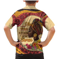 Black History Month Family Matching Mermaid Dress and Hawaiian Shirt African Woman Afro I Am The Storm - Wonder Print Shop