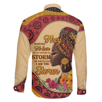 Black History Month Family Matching Off Shoulder Short Dress and Hawaiian Shirt African Woman Afro I Am The Storm - Wonder Print Shop