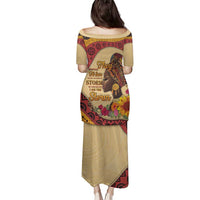 Black History Month Family Matching Puletasi and Hawaiian Shirt African Woman Afro I Am The Storm - Wonder Print Shop