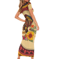 Black History Month Family Matching Short Sleeve Bodycon Dress and Hawaiian Shirt African Woman Afro I Am The Storm - Wonder Print Shop