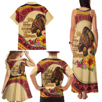 Black History Month Family Matching Tank Maxi Dress and Hawaiian Shirt African Woman Afro I Am The Storm - Wonder Print Shop