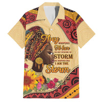 Black History Month Family Matching Tank Maxi Dress and Hawaiian Shirt African Woman Afro I Am The Storm - Wonder Print Shop