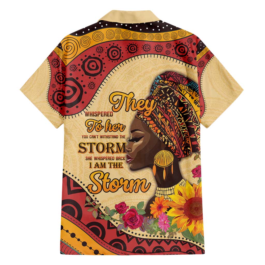 Black History Month Family Matching Tank Maxi Dress and Hawaiian Shirt African Woman Afro I Am The Storm - Wonder Print Shop
