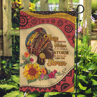 Black History Month Garden Flag African Woman Afro I Am The Storm - Wonder Print Shop