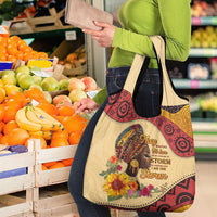 Black History Month Grocery Bag African Woman Afro I Am The Storm - Wonder Print Shop