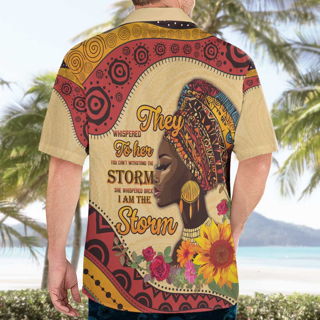 Black History Month Hawaiian Shirt African Woman Afro I Am The Storm - Wonder Print Shop