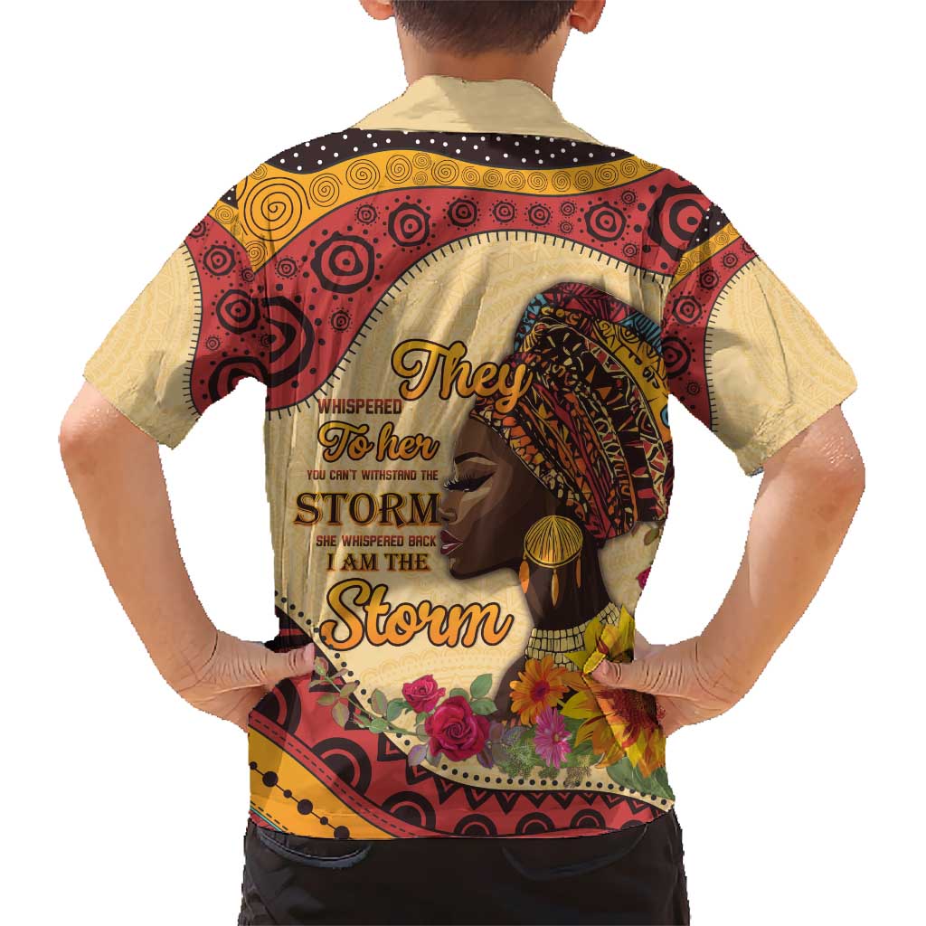 Black History Month Hawaiian Shirt African Woman Afro I Am The Storm - Wonder Print Shop