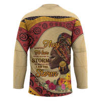 Black History Month Hockey Jersey African Woman Afro I Am The Storm - Wonder Print Shop