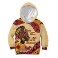 Black History Month Kid Hoodie African Woman Afro I Am The Storm - Wonder Print Shop