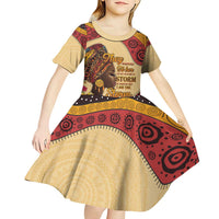 Black History Month Kid Short Sleeve Dress African Woman Afro I Am The Storm - Wonder Print Shop