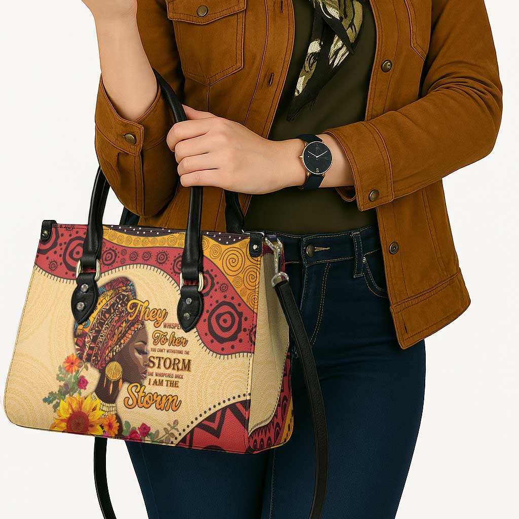 Black History Month Leather Bag African Woman Afro I Am The Storm - Wonder Print Shop