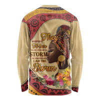 Black History Month Long Sleeve Shirt African Woman Afro I Am The Storm - Wonder Print Shop
