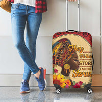 Black History Month Luggage Cover African Woman Afro I Am The Storm - Wonder Print Shop