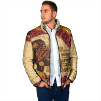 Black History Month Padded Jacket African Woman Afro I Am The Storm - Wonder Print Shop