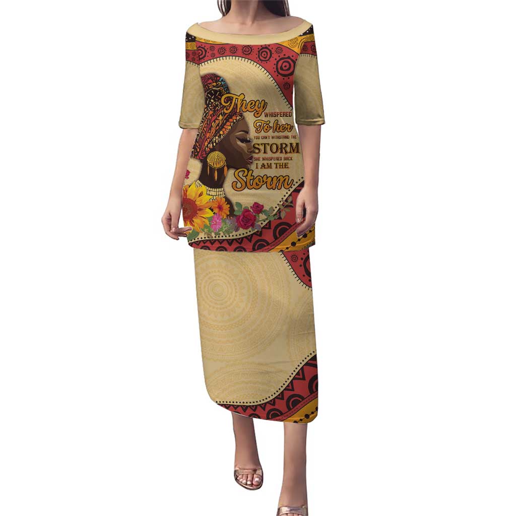 Black History Month Puletasi African Woman Afro I Am The Storm - Wonder Print Shop