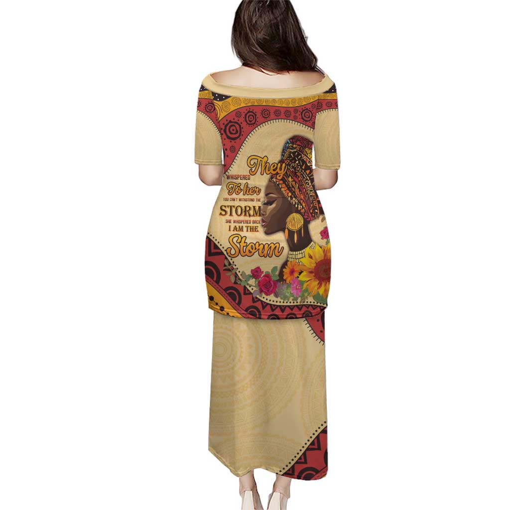Black History Month Puletasi African Woman Afro I Am The Storm - Wonder Print Shop