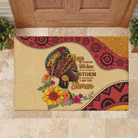 Black History Month Rubber Doormat African Woman Afro I Am The Storm - Wonder Print Shop