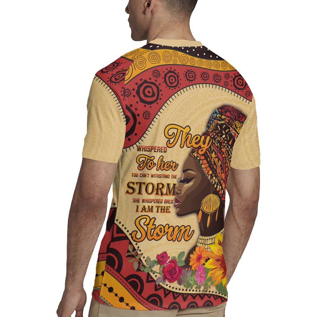 Black History Month Rugby Jersey African Woman Afro I Am The Storm - Wonder Print Shop