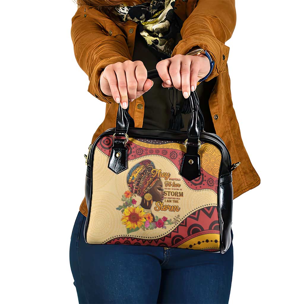 Black History Month Shoulder Handbag African Woman Afro I Am The Storm - Wonder Print Shop