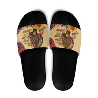 Black History Month Slide Sandals African Woman Afro I Am The Storm - Wonder Print Shop