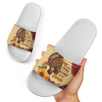 Black History Month Slide Sandals African Woman Afro I Am The Storm - Wonder Print Shop