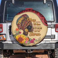 Black History Month Spare Tire Cover African Woman Afro I Am The Storm - Wonder Print Shop