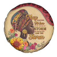 Black History Month Spare Tire Cover African Woman Afro I Am The Storm - Wonder Print Shop