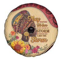 Black History Month Spare Tire Cover African Woman Afro I Am The Storm - Wonder Print Shop