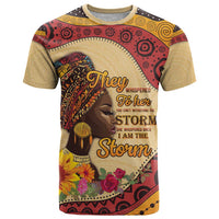 Black History Month T Shirt African Woman Afro I Am The Storm - Wonder Print Shop