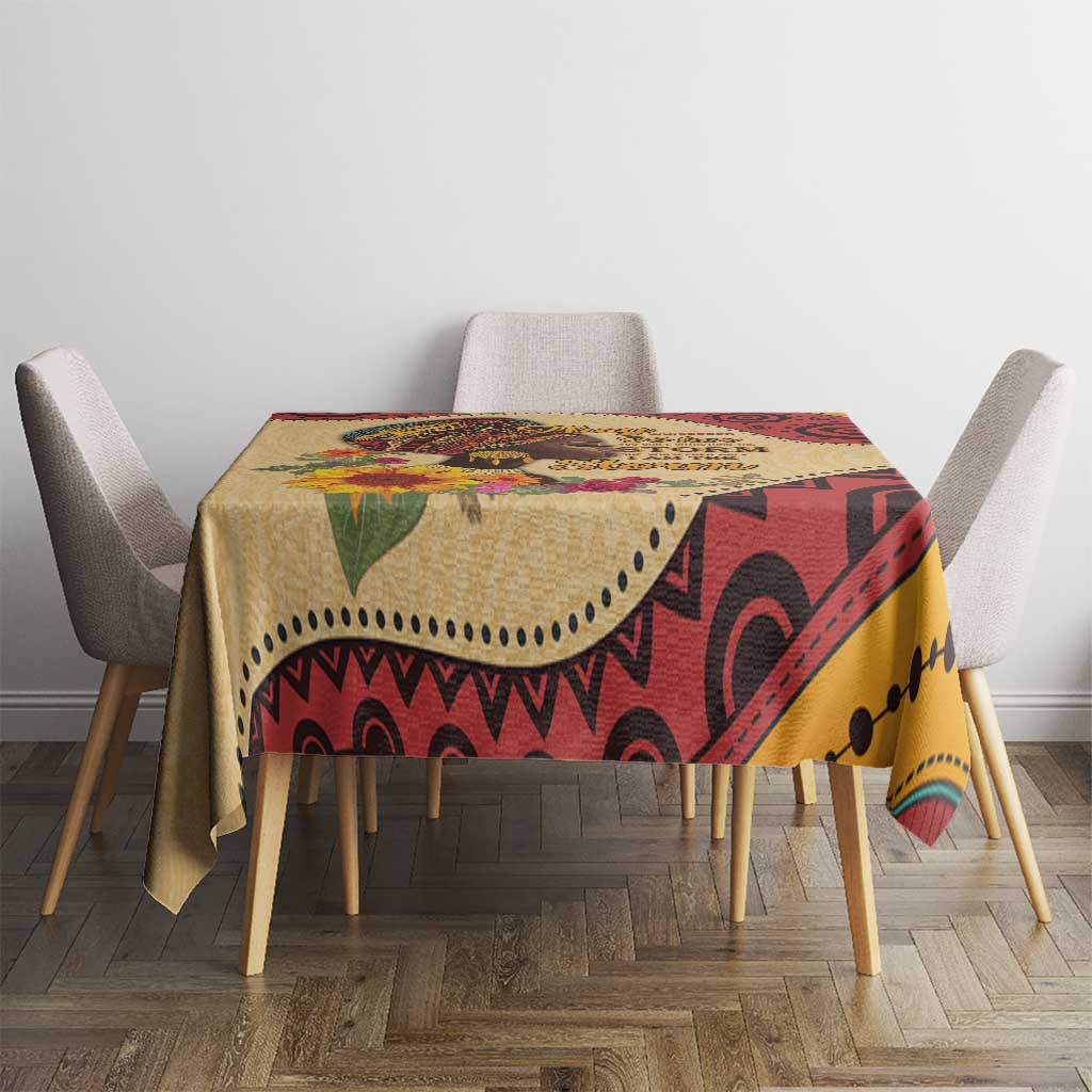 Black History Month Tablecloth African Woman Afro I Am The Storm - Wonder Print Shop