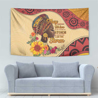 Black History Month Tapestry African Woman Afro I Am The Storm - Wonder Print Shop