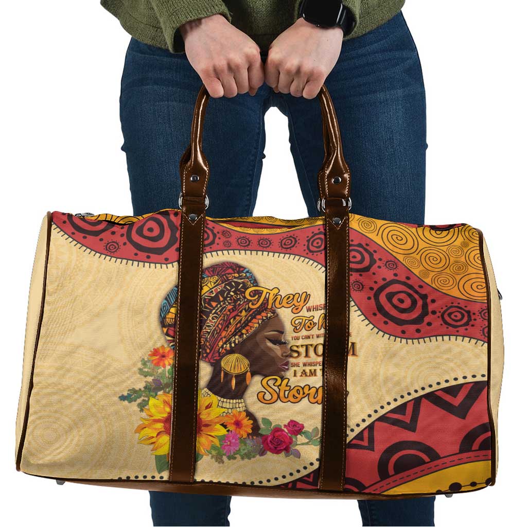 Black History Month Travel Bag African Woman Afro I Am The Storm - Wonder Print Shop