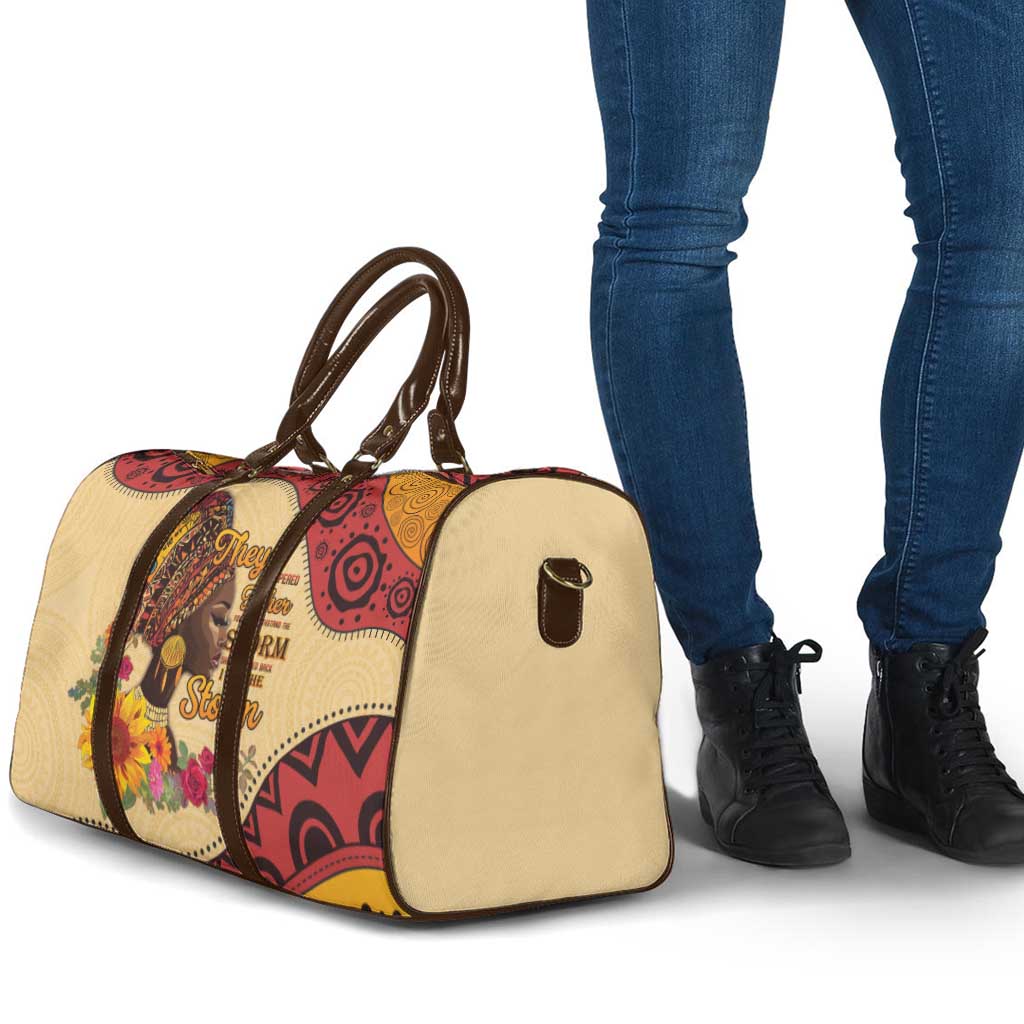 Black History Month Travel Bag African Woman Afro I Am The Storm - Wonder Print Shop